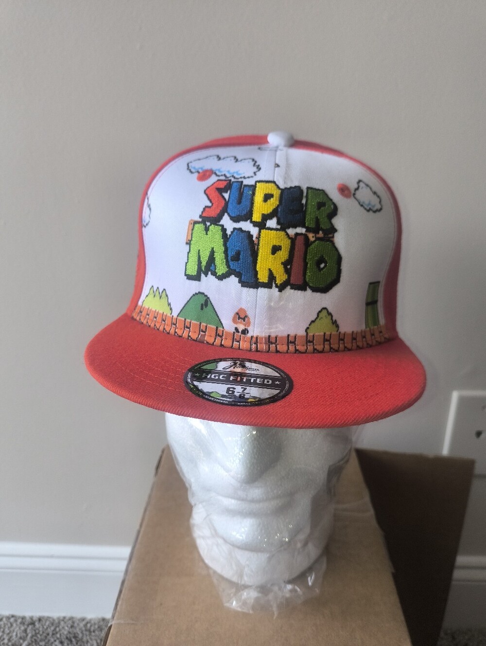 Super Mario Bros. Headgear Classics Red Fitted Hat Size 6 7/8